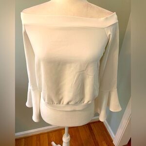Bardot off shoulder cocktail top, size 4